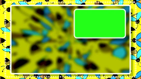 Loop animation shows colorful bees flying around a bright background with a.. 스톡 동영상 333664856