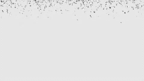Loop animation silver confetti on Alpha channel. Stock Footage 279884972