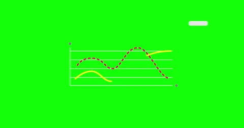 Loop animation of simple graph. Animated Infographic on green background Stock Footage 277305313