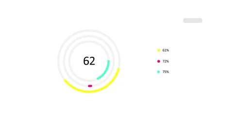 Loop animation of simple round graph. Animated Infographic on white background Video stock 276505935