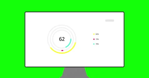 Loop animation of simple round graph. Animated Infographic on white background Stock Footage 277669479