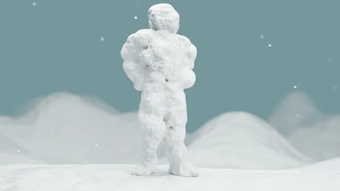 Loop animation of snowman dancing, hip hop, kids party, 3d render Stock Footage 181121262