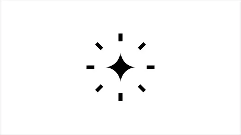 Loop animation of a sparkle or shiny star icon Stock Footage 288543315