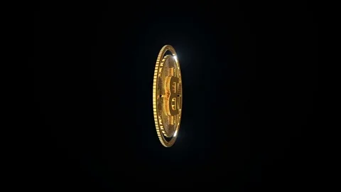 Loop animation of the spinning golden bitcoin. Stock Footage 81331481
