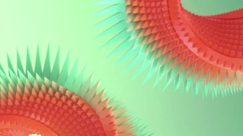 Loop animation of a spiral figure in the shape of a Moebius ring. 3d rendering Stock Footage 286099396