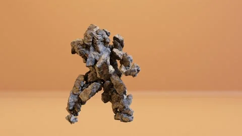 Loop animation of Stone Monster Dancing, Hip Hop Dancing, alpha channel, Stock Footage 171687952