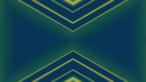 Loop animation with a symmetrical abstract glowing light waves. 3d rendering 4K Stock Footage 266789292