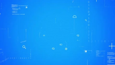 Loop animation of technological background. Digital transformation. Stock Footage 134388532