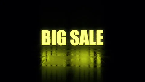 Loop animation text of Big Sale golden glitch text effect Stock-Footage 283560407