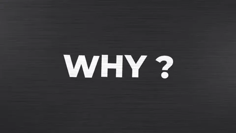 Loop animation text of 'why?' on chalkboard. Animated of Why with question. Vídeos de archivo 313425906