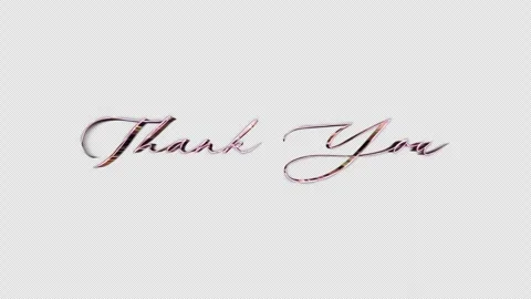 Loop animation of Thank you title pink silver shine text Stock Footage 308535886