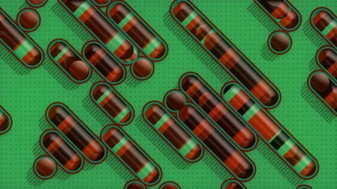 Loop animation of a three dimensional lines and dots. 3d rendering 4K Stock Footage 188706909