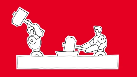 Loop Animation The Toy Blacksmith Stock Footage 148420449