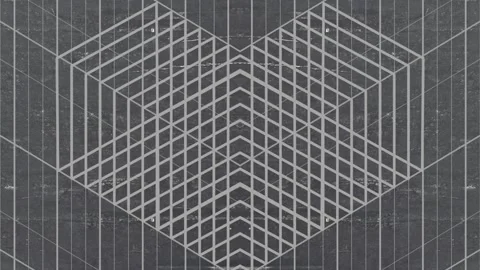 Loop animation of the transformation of a pattern of rectangles. 3d rendering 4K Stock Footage 296269270