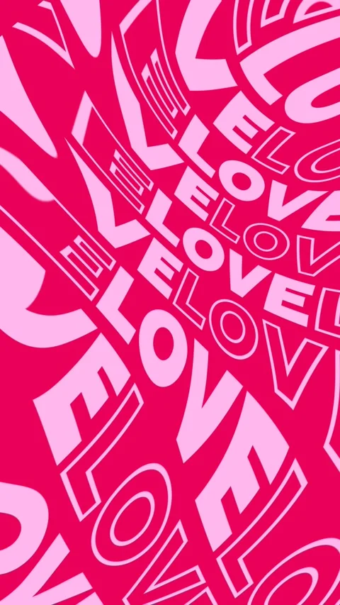 Loop animation for Valentine day. Light pink text Love on magenta background Stock Footage 302767349