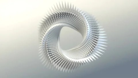 Loop animation of a white figure in the shape of a Moebius ring. 3d rendering Vídeos de archivo 282741013