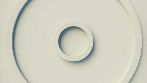 Loop animation of white rings spreading like a shock wave. 3d rendering 4K Stock Footage 260161884