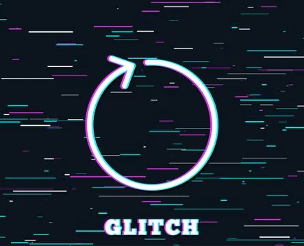 Loop arrow line icon. Refresh Arrowhead. Stock Illustration