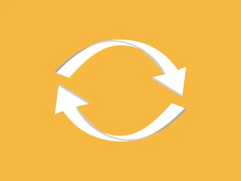 Loop arrow, recycling symbol vector illustration Ilustración de archivo