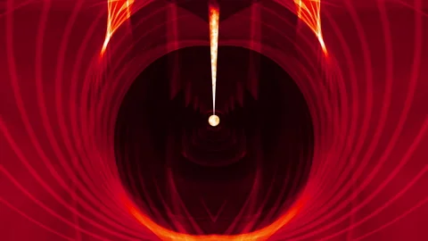 Loop art red mesh wave vortex space tunnel Stock Footage 156073162