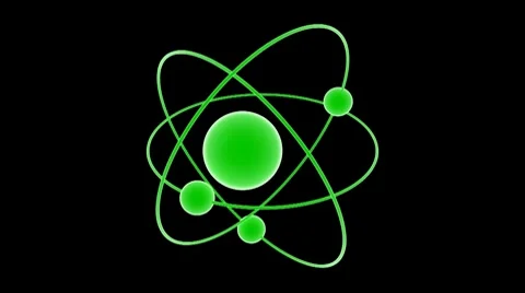 Loop atom with alpha Video stock 7536929