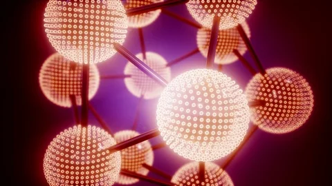 Loop Atom Model Vídeos de archivo 105341620