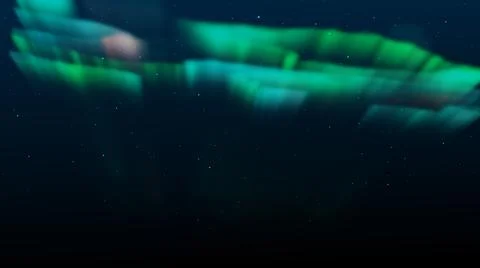 Loop Aurora Borealis Milky Way Galaxy. Stars Simulated Northern Lights Illustrazione stock
