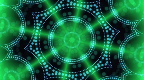 Loop background, abstract kaleidoscope motion, green Stock Footage 37655104