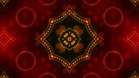 Loop background, abstract kaleidoscope motion, red Stock Footage 37655298
