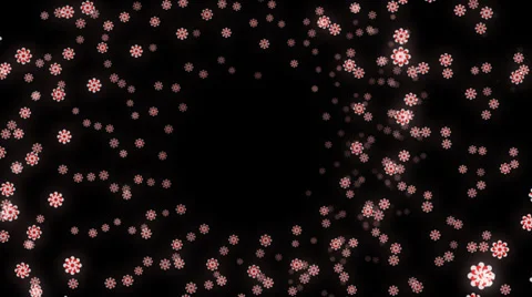 Loop background with alpha, turbulence white flowers Stock Footage 36996264