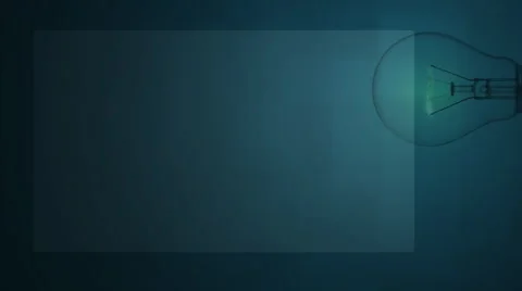 Loop background with the bulb light (blue, place for the text) Stock Footage 1037616