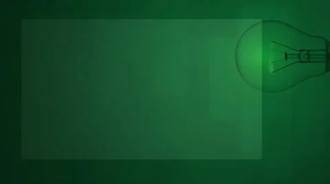 Loop background with the bulb light (green, place for the text) Stock Footage 1038705
