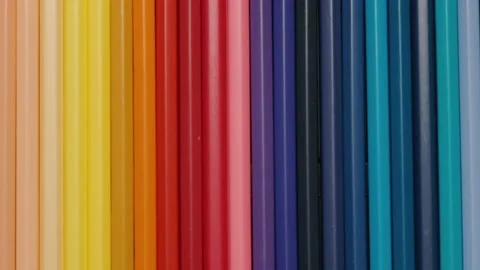 Loop background from Colored pencils movement Stock Footage 148219811
