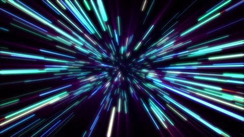 Loop background with flying through the hyperspace. Lightspeed universe tunnel Stock Footage 270412192
