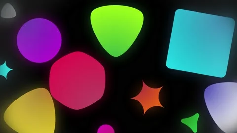 Loop Background Fun Shapes Stock Footage 234798560