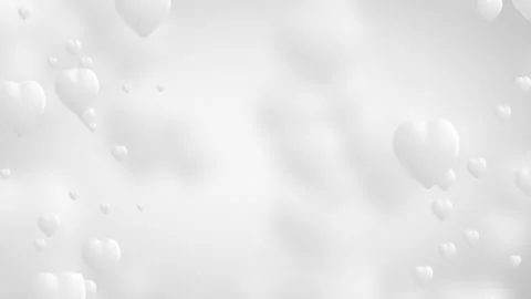 Loop background. Valentine's day animation white hearts greeting love hearts. Fe Stock Footage 255734085