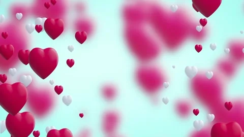 Loop background. Valentine's day animation red hearts greeting love hearts. Fest Video stock 255803165