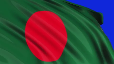Loop of Bangladesh flag waving in wind Stock Footage 196901811