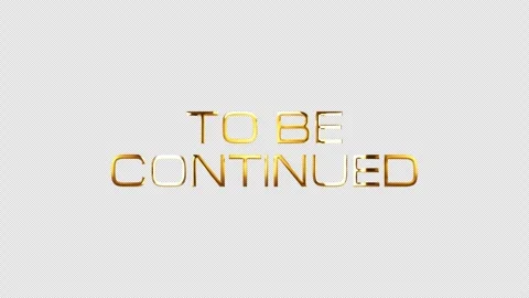 Loop To be continued golden shine light motion text Video stock 245281566