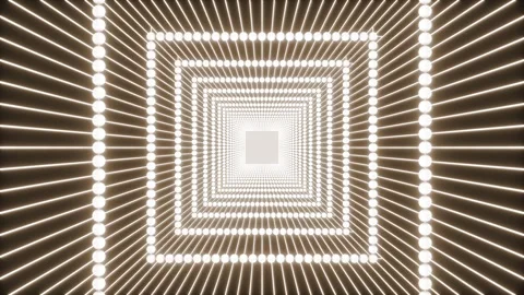 Loop beige square. tunnel of lines Stock Footage 315220721