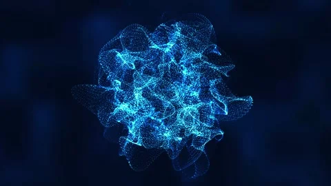 Loop is a blue abstract energetic sphere.  background animation Stock Footage 277641432