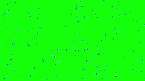 Loop Blue confetti falling over Green Screen Stock Footage 279874990