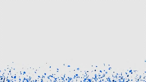  Loop blue confetti falling over Transparent Background. Alpha channel. Stock Footage 279905075