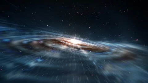 Loop blue galaxy space stars travel abstract background Stock Footage 312930023