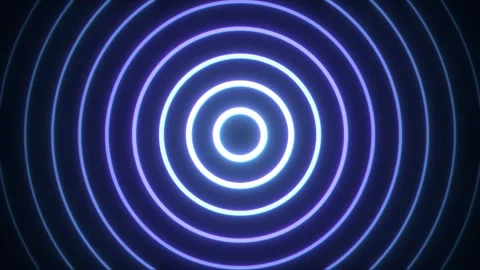 Loop blue glowing background of circles. hypnotizing tunnel Stock Footage 314962924