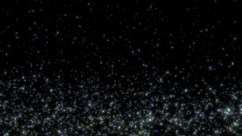 Loop blue green stars particles animation on black background Video stock 280280208