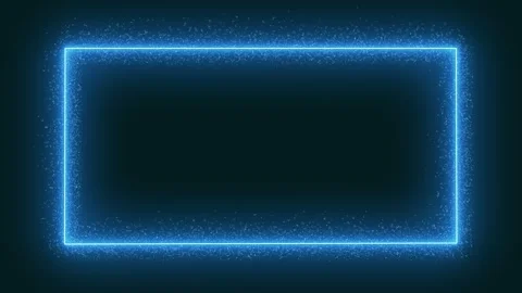 Loop is a blue neon particle frame. background animation Stock Footage 277186249