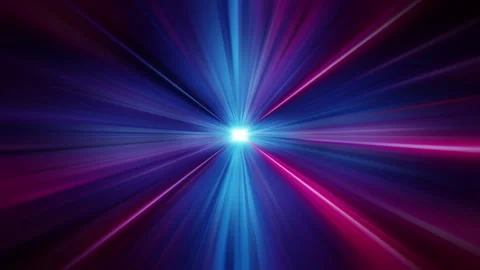 Loop blue pink radial shine rays abstract background Stock Footage 303635650
