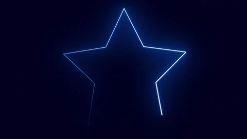 Loop blue star on black background Stock Footage 316886793