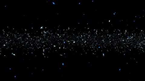 Loop blue star particles animation on black abstract background Stock Footage 303564769